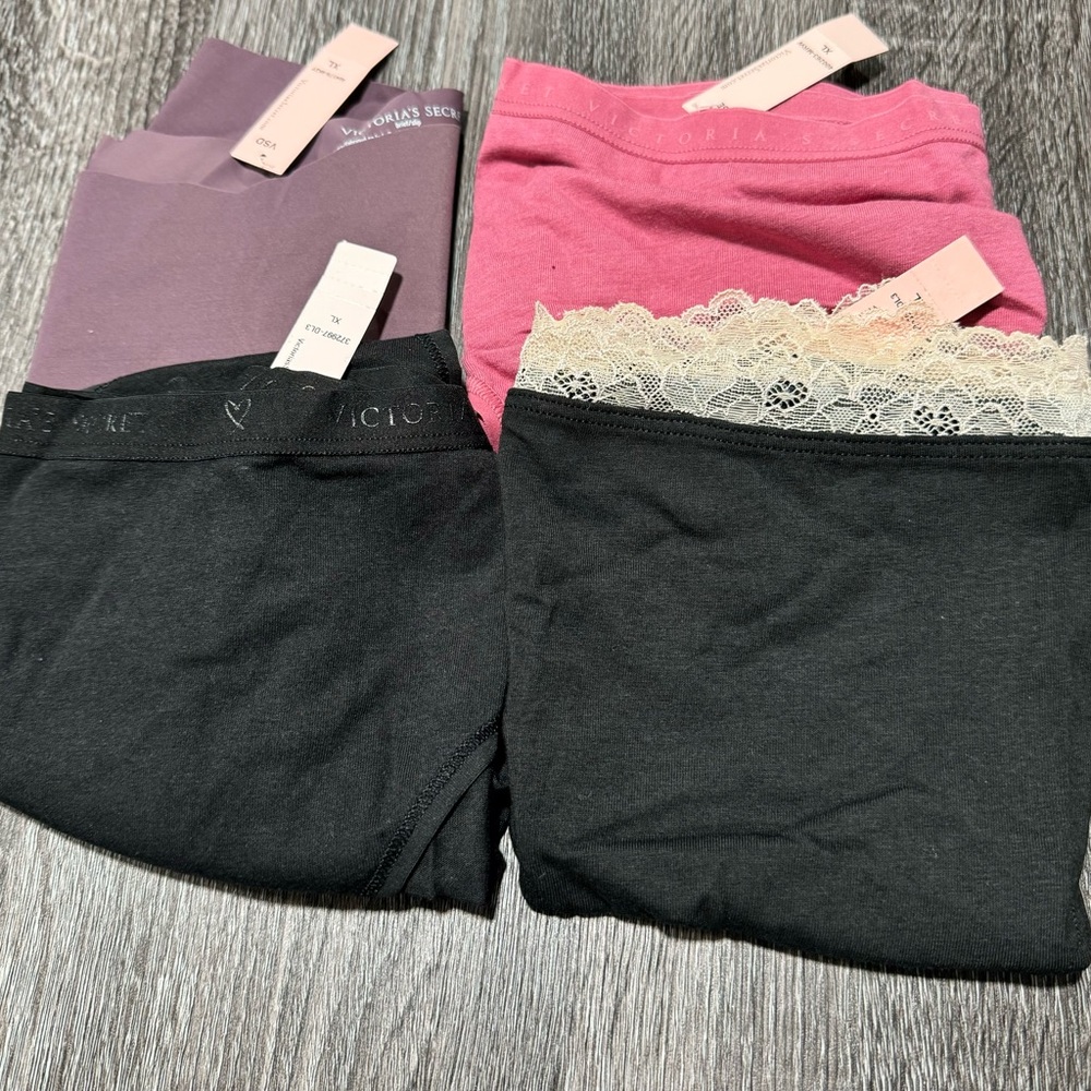 Women’s Victoria Secrets brief panties. 3 XXL one with lace top and 4 XL All NWT